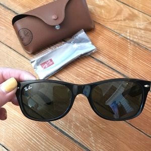 Never been worn black wayfarer RayBans